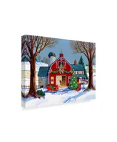 Geraldine Aikman 'The Red Sleigh Barn' Canvas Art - 32" x 24"