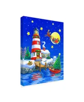 Geraldine Aikman 'Striped Lighthouse' Canvas Art - 14" x 19"