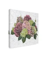 Jean Plout 'Hydrangea Vignette Pink' Canvas Art - 14" x 14"