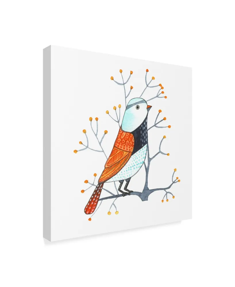 Michelle Campbell 'Bird Design 3' Canvas Art - 14" x 14"