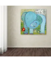 Wyanne 'All Is Well Elephant' Canvas Art - 14" x 14"