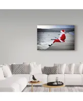 Incredi 'Santa Fishing' Canvas Art - 32" x 22"