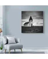 Nina Papiorek 'Iceland Hellnar Church' Canvas Art - 18" x 18"