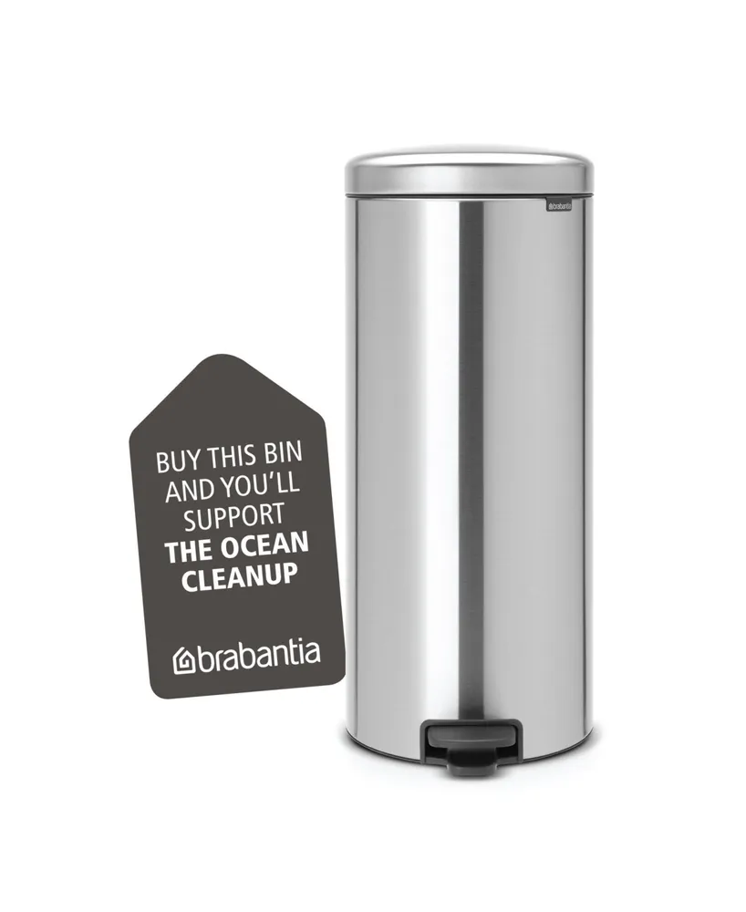 Brabantia Step Trash Can NewIcon Fingerprint Proof, 8 Gallon