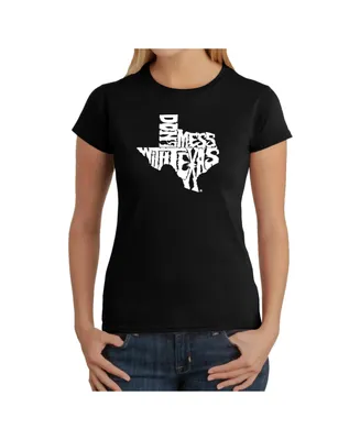 Women's Word Art T-Shirt - Don'T Mess with Texas