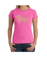 Women's Word Art T-Shirt - Lion