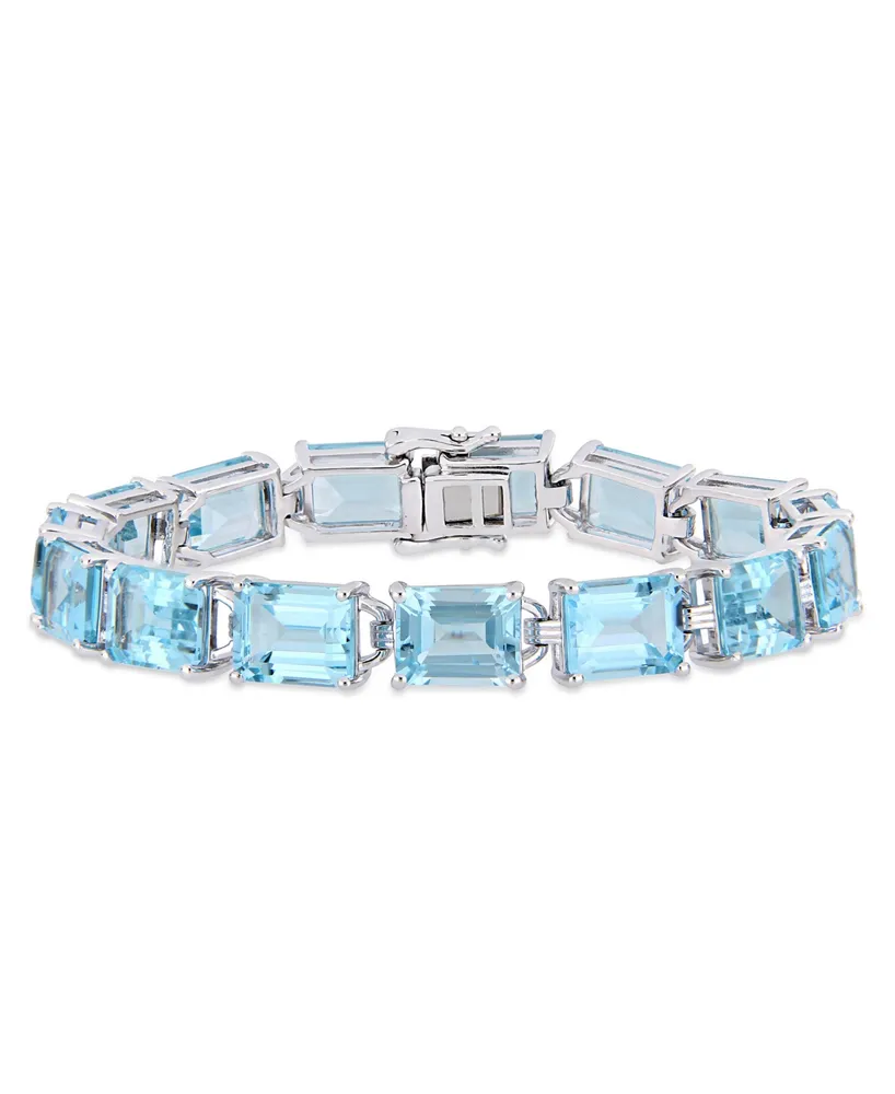 Blue Topaz (59-3/4 ct.t.w.) Tennis Bracelet in Sterling Silver