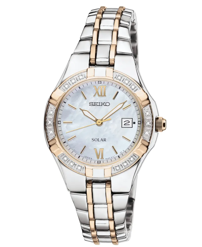 Two Tone Seiko Watches At Macys Seiko Watch, Women's Solar