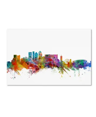 Michael Tompsett 'Cape Town South Africa Skyline' Canvas Art - 12" x 19"
