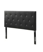 Ac Pacific Contemporary Crystal Diamond Tufted Queen Headboard