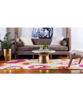 Bayshore Home Pari Par2 Blue 8' x 10' Area Rug