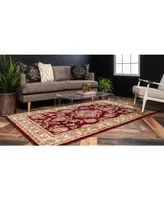 Bayshore Home Passage Psg5 Red 5' x 8' Area Rug