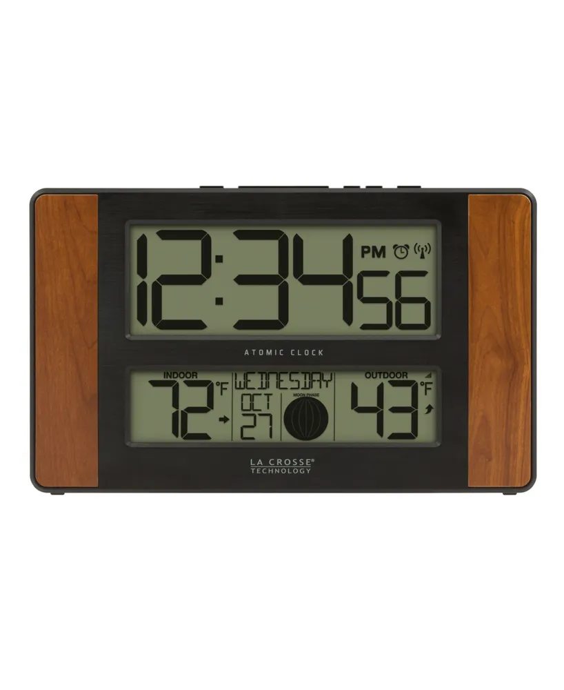 La Crosse Technology Atomic Digital Clock with Temperature and Moon Phase