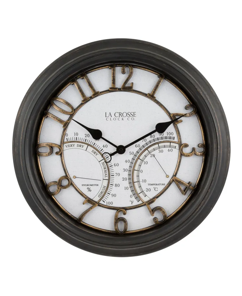 La Crosse Clock 19.7" Indoor/Outdoor Courtyard Wall Clock