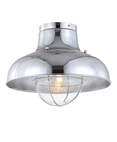 Jonathan Y Cameron 13" Metal Led Semi-Flush Mount