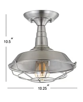 Jonathan Y Gabe 10.2" Metal Led Semi-Flush Mount