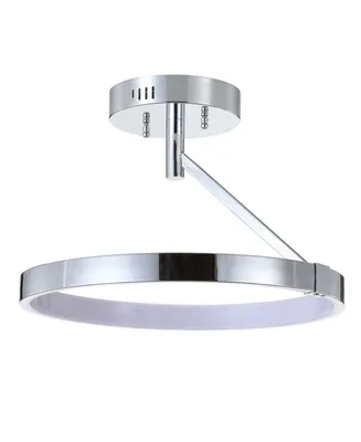 Jonathan Y Owen 17.5" Dimmable Integrated Led Metal Semi-Flush mount