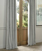 Half Price Drapes Silver Grey Grommet Signature Velvet Blackout Curtain