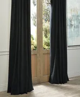 Half Price Drapes Warm Black Signature Velvet Blackout Curtain