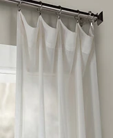 Half Price Drapes Gardenia Textured Faux Linen Sheer Curtain