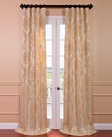 Half Price Drapes Magdelena Champagne Beige Damask Faux Silk Jacquard Room Darkening Curtain