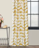 Half Price Drapes Triad Gold Geometric Printed Cotton Room Darkening Curtain