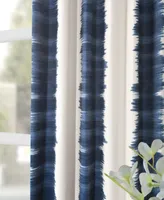 Half Price Drapes Flambe Blue Striped Room Darkening Curtain