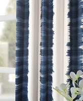 Half Price Drapes Flambe Blue Striped Room Darkening Curtain