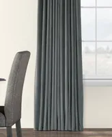 Half Price Drapes Gunmetal Grey Signature Extra Wide Velvet Blackout Curtain