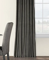 Half Price Drapes Natural Grey Signature Extra Wide Velvet Blackout Curtain