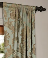 Half Price Drapes Magdelena Jade & Gold Damask Faux Silk Jacquard Room Darkening Curtain