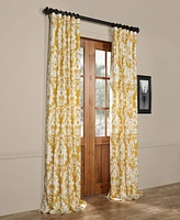 Half Price Drapes Lacuna Sun Floral Printed Cotton Room Darkening Curtain