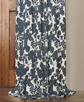 Half Price Drapes Fleur Blue Floral Printed Cotton Room Darkening Curtain