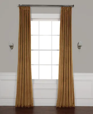 Half Price Drapes Spiced Rum Heritage Plush Velvet Room Darkening Curtain