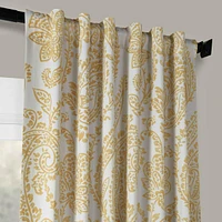 Half Price Drapes Tea Time Yellow Floral Room Darkening Curtain