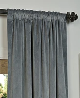 Half Price Drapes Natural Grey Signature Velvet Blackout Curtain