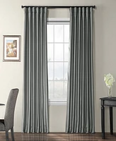 Half Price Drapes Platinum Faux Silk Taffeta Blackout Curtain