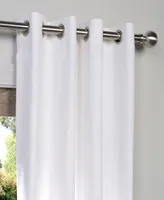 Half Price Drapes Rice White Grommet Heavy Faux Linen Curtain