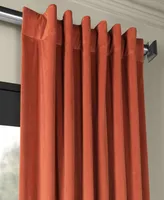 Half Price Drapes Burnt Pumpkin Signature Velvet Blackout Curtain