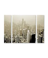 Preston 'Chicago Skyline' Multi Panel Art Set Large - 41" x 30"