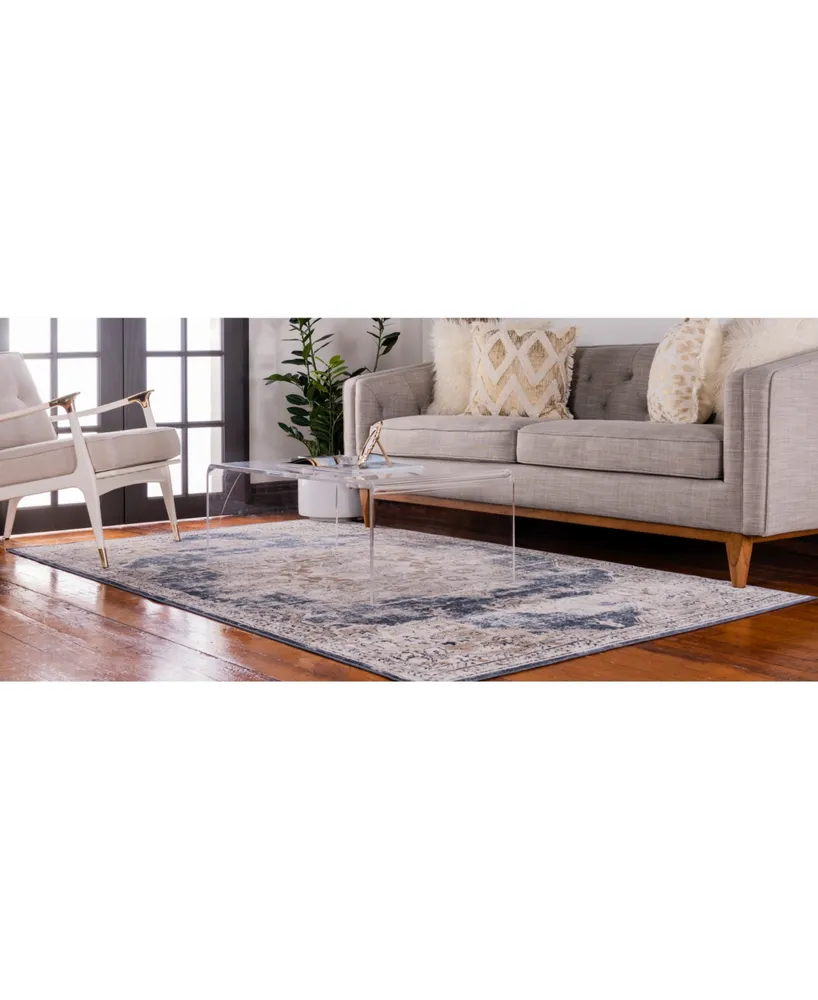 Bayshore Home Odette Ode1 Dark Blue 8' x 10' Area Rug