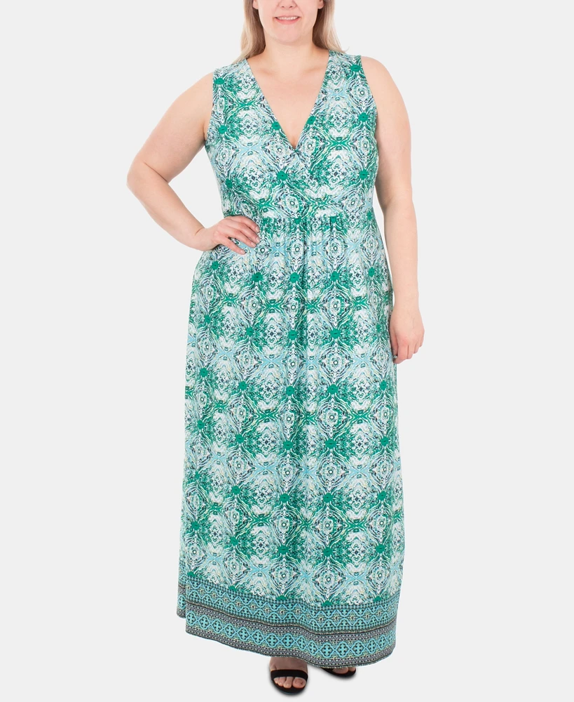 Ny Collection Plus Empire-Waist Maxi Dress