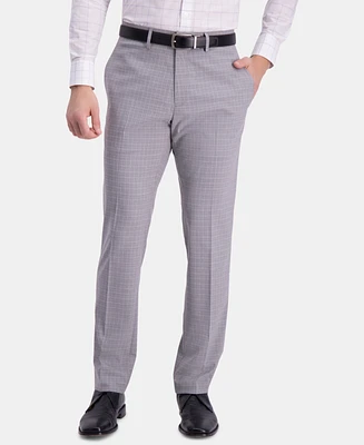 Kenneth Cole Reaction Men's Slim-Fit Performance Stretch Mini-Plaid Dress Pants