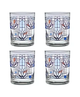 Frank Lloyd Wright Water Lilies Double Old Fashioned Glass - Set of 4