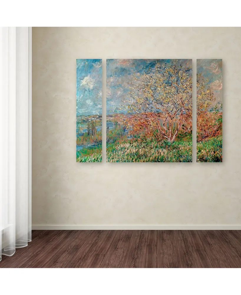 Claude Monet 'Spring 1880' Multi Panel Art Set Large - 41" x 30"