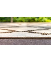 Bayshore Home Outdoor Pashio Pas5 Beige 8' x 11' 4" Area Rug