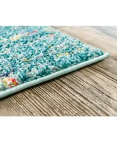 Bayshore Home Brio Bri9 Turquoise 5' x 8' Area Rug