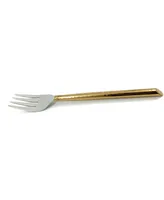 Dinner Golden Cut Hammered Forks - Set of 6