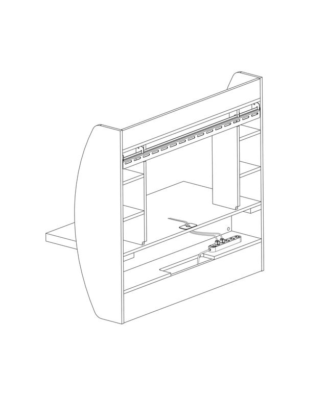 Prepac Floating Desk with Storage