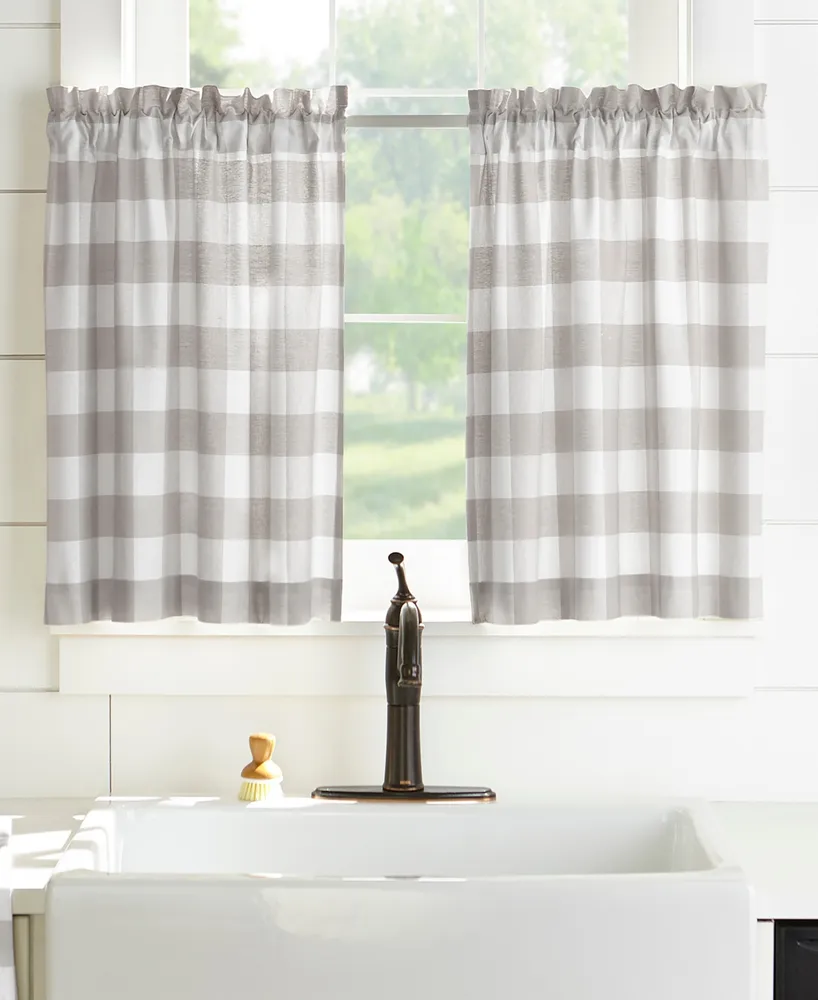 Elrene Home Fashions Farmhouse Living Buffalo Check Window Tier Set